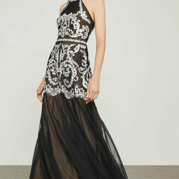 bcbgmaxazria black and white dress